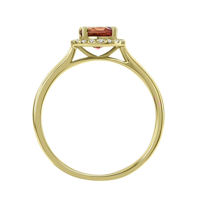 Zlatý prsteň s turmalínom a diamantmi 31232