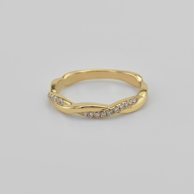 Diamantový zlatý prsteň 37992