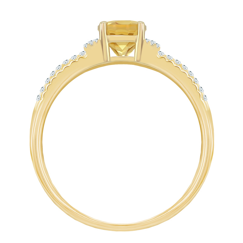 Zlatý citrínový prsteň 38462