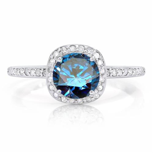 Zlatý prsteň s modrým diamantom 3932