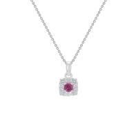 Zafírový halo náhrdelník s diamantmi Darcie