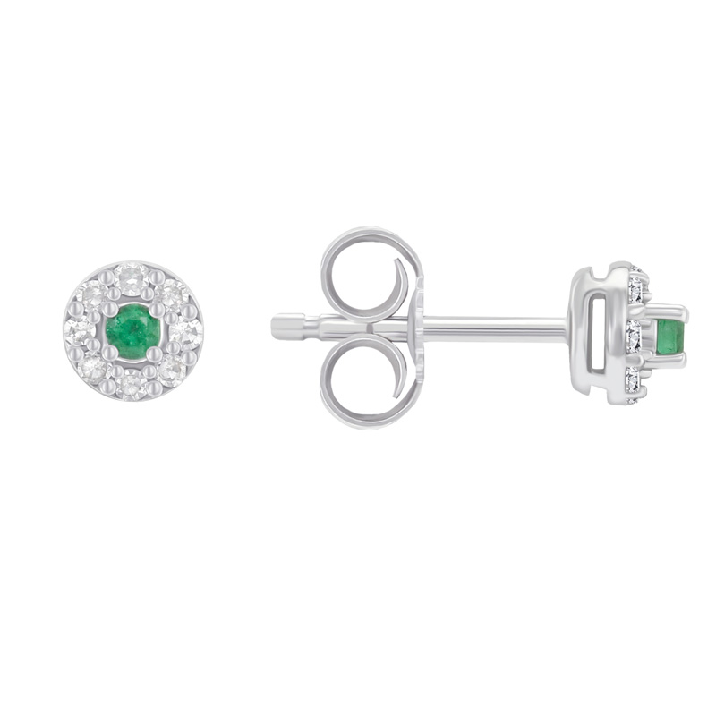 Smaragdové náušnice s diamantmi Kelsie 42102