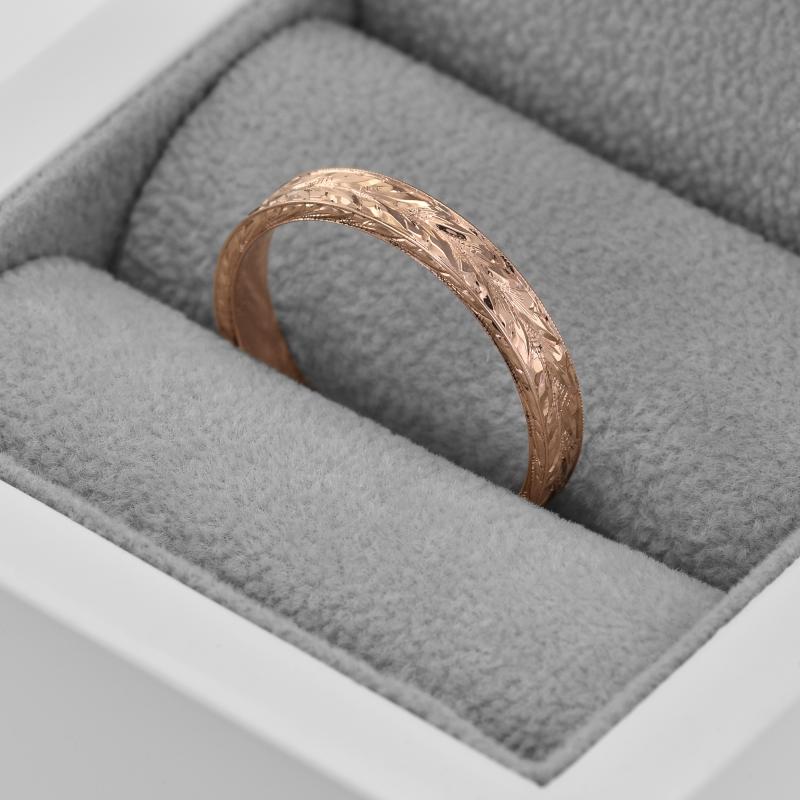 Pánský snubní prsten s gravírom 45402