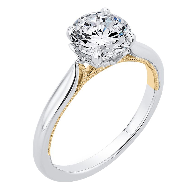 Diamantový zásnubný prsteň zo zlata 46462
