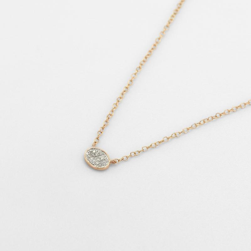 Oválny minimalistický náhrdelník s diamantmi Vanesha 46692
