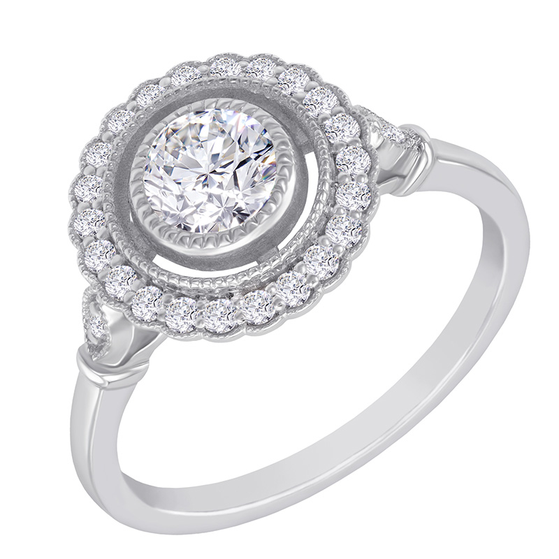 Zlatý prsteň s diamantmi podľa vlastného návrhu Mialis