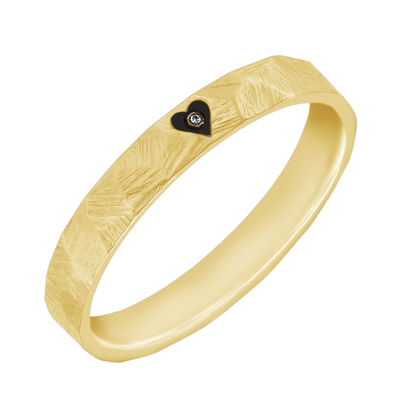 Zlatý atypický dámsky snubný prsteň 49382