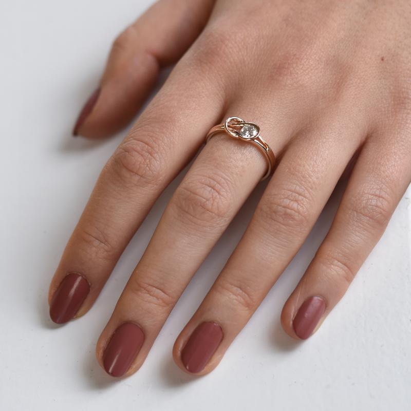 Zásnubný diamantový zlatý prsteň 51352