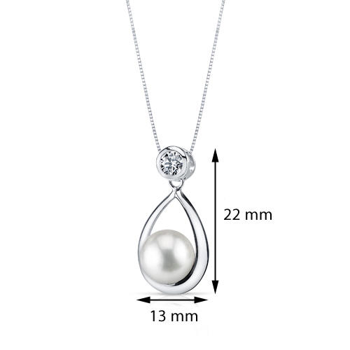 Strieborný perlový náhrdelník 5642