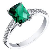 Zlatý smaragdový prsteň s bielymi topásmi Nojus