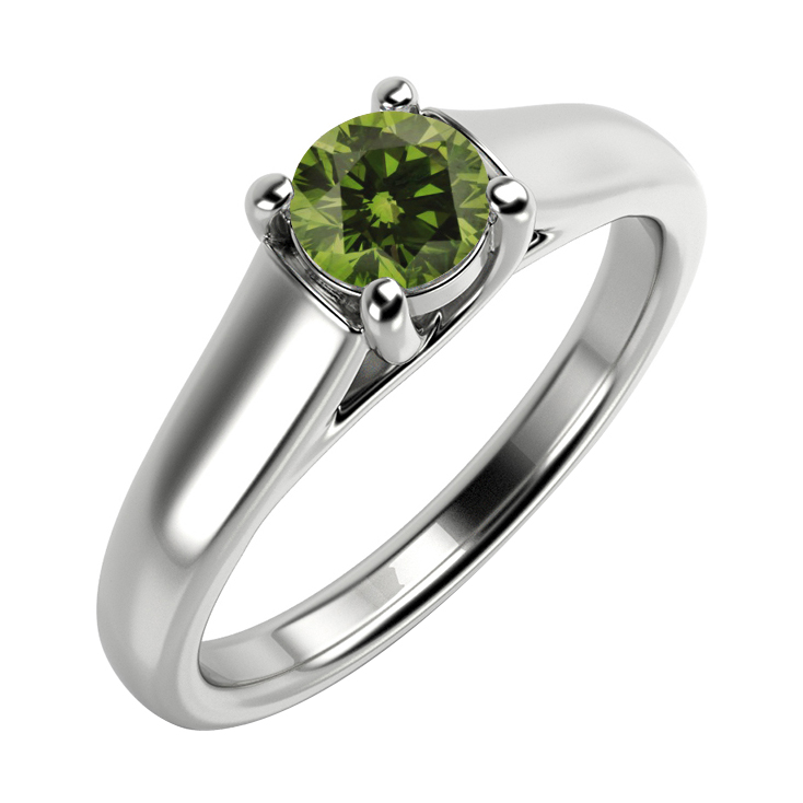 Prsteň so zeleným diamantom Karni