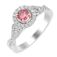 Zásnubný prsteň s certifikovaným fancy pink lab-grown diamantom Koemi