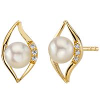 Elegantné perlové náušnice so zirkónmi Roanna