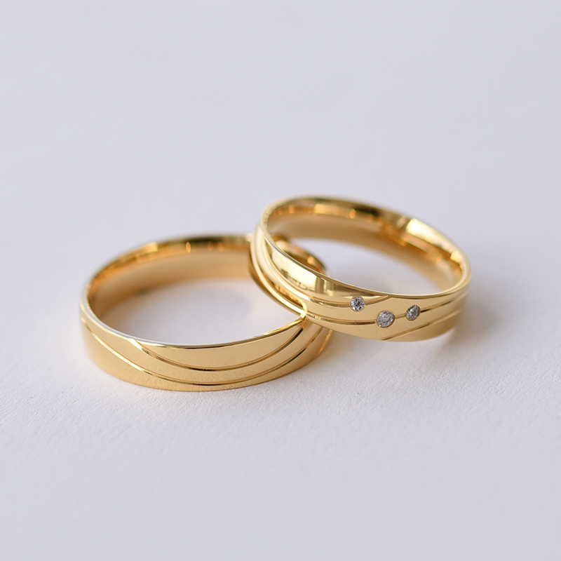 Snubné prstene zo zlata s diamantmi 61442