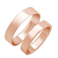 Ploché svadobné prstene zo zlata Azra