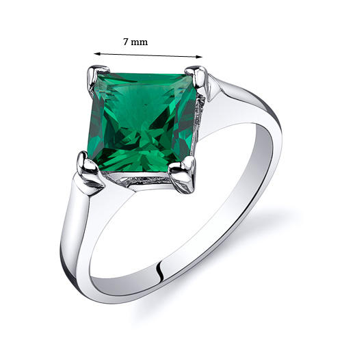 Strieborný smaragdový prsteň Lajli 6192