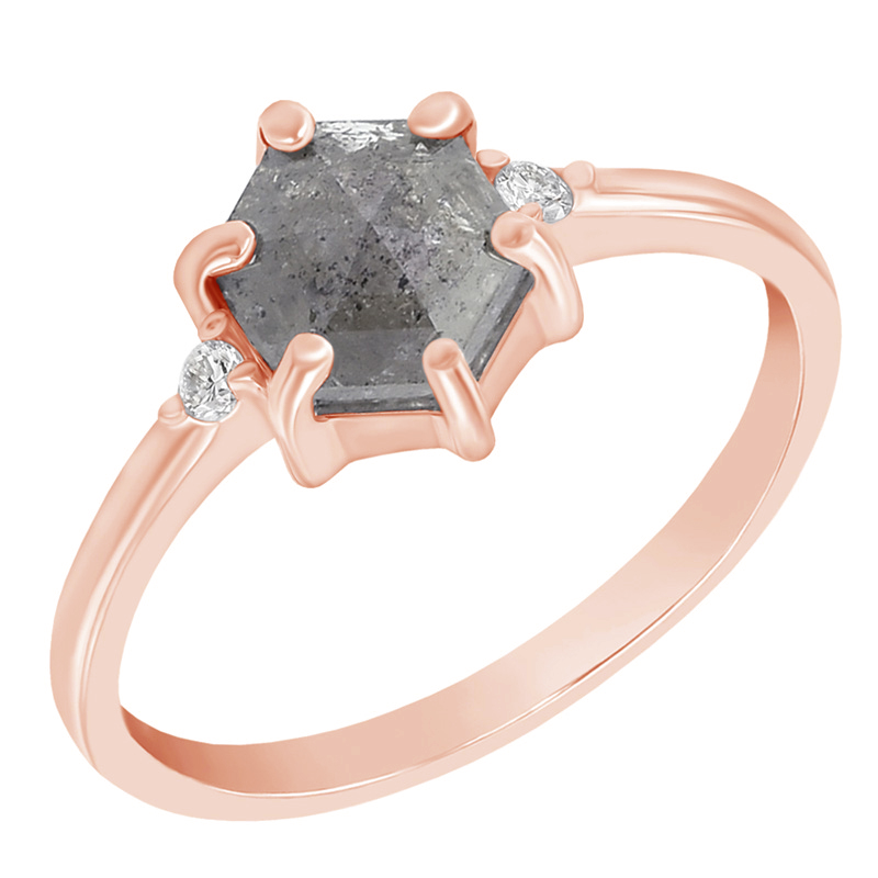Unikátný prsteň z růžového zlata 70802