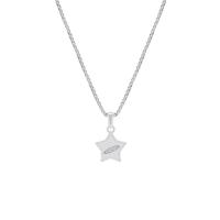 Strieborný náhrdelník v tvare hviezdy s diamantmi Brandon