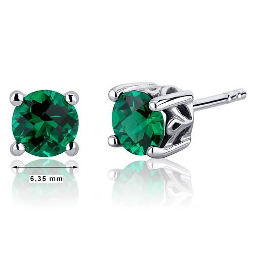 Strieborný smaragdový náhrdelník 75042