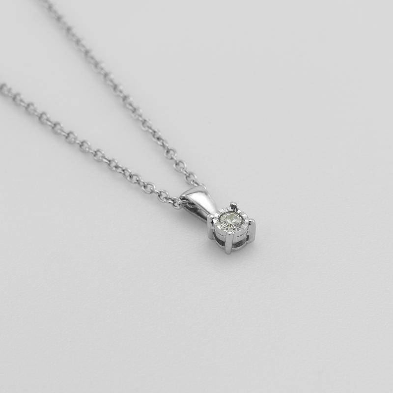 Jednoduchý náhrdelník s diamantom v bezel osadenie Briocke