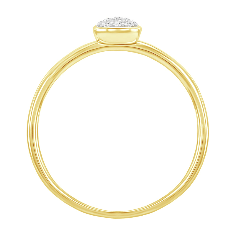 Zlatý prsteň v tvare kvapky plný diamantov Mloune 78862