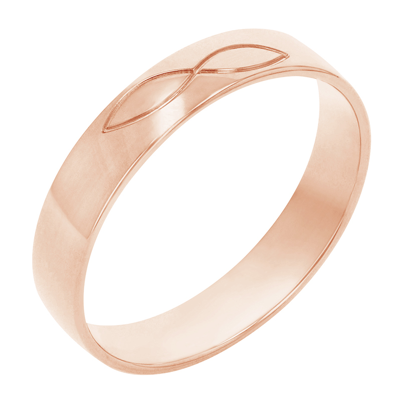 Pánský snubný prsteň z ružového zlata 80372