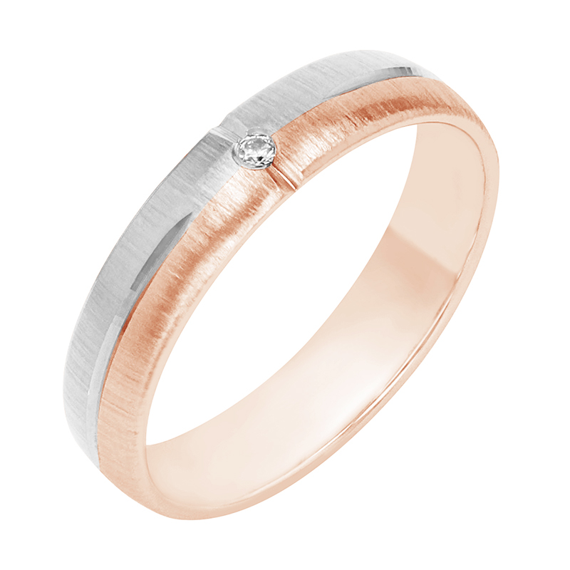 Dámský snubný prsteň z ružového zlata 80392