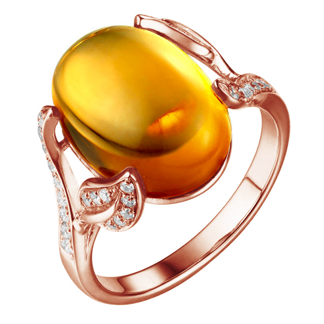 Prsteň zo zlata s citrínom 88482
