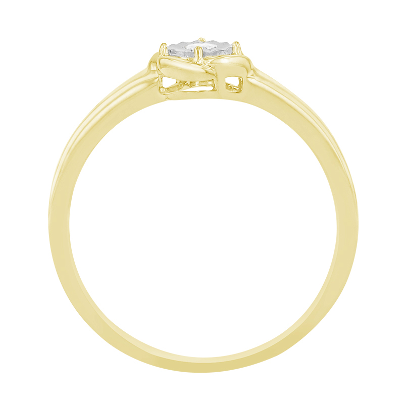 Prsteň s diamantom v štýle solitaire zo zlata