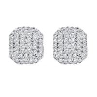 Luxusné náušnice plné lab-grown diamantov Alecia