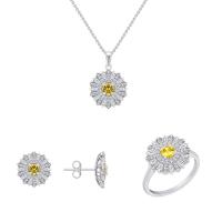 Zlatá kvetinová kolekcia šperkov s diamantmi Lori