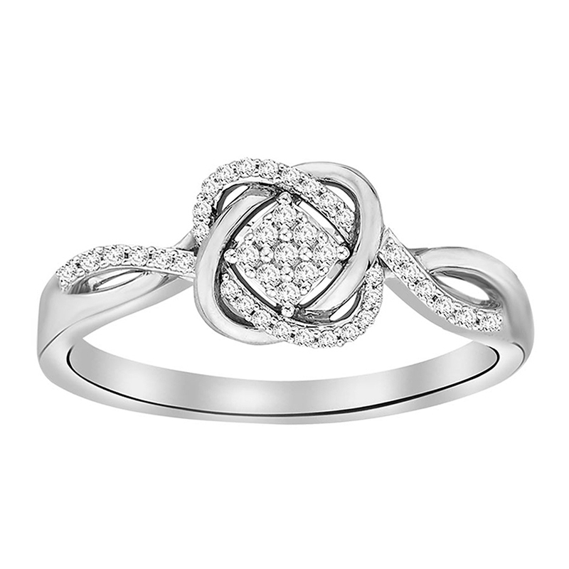 Prepletaný diamantový prsteň 95042