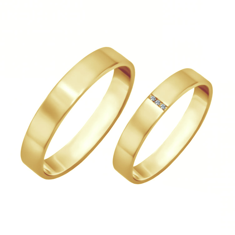 Zlaté svadobné prstene s diamantmi Xaria 96082