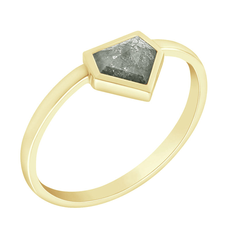 Zlatý prsteň so salt and pepper diamantom Byrd 97502