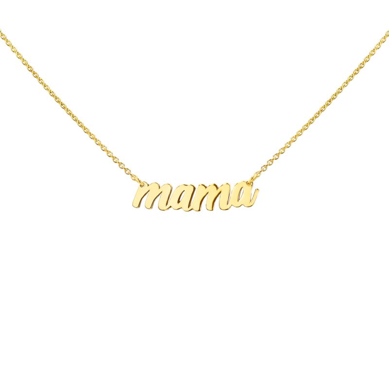 Strieborný náhrdelník s nápisom Mama 99642