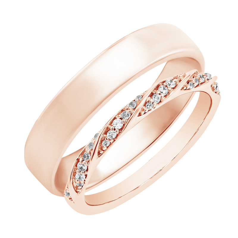 Eternity prsteň s lab-grown diamantmi a pánsky komfortný prsteň Joanne 99952