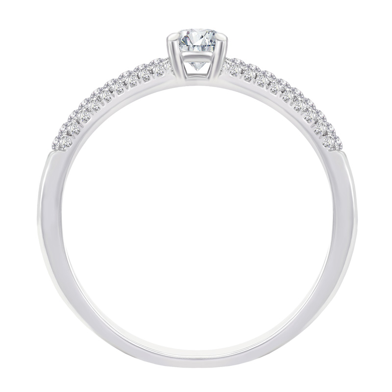 Zásnubný prsteň s moissanitom a diamantmi Ranamie 100253