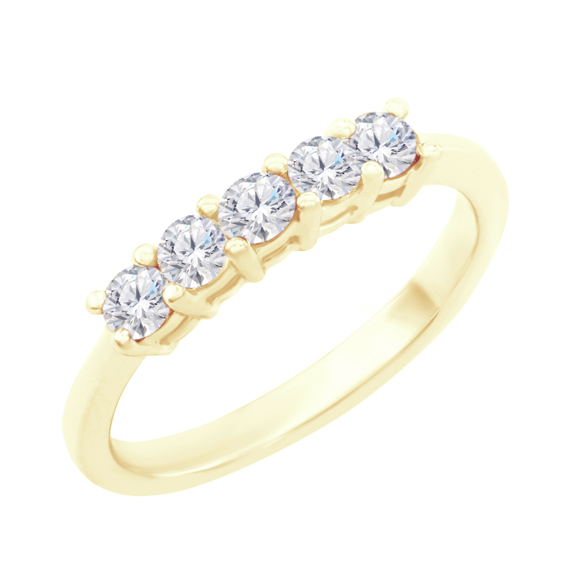Elegantný prsteň osadený lab-grown diamantmi Klein