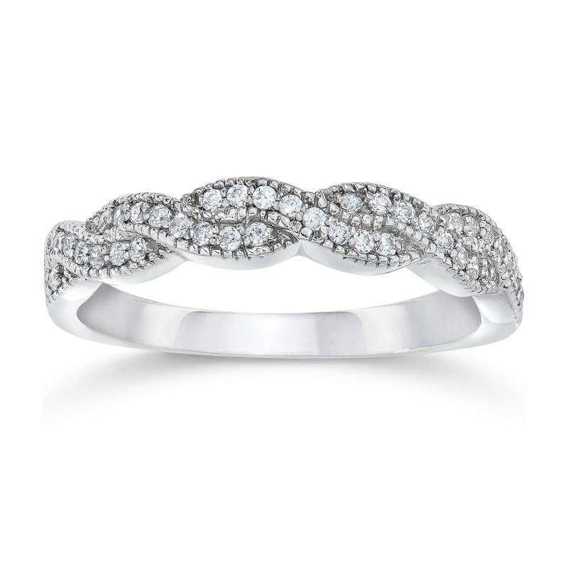 Prepletený prsteň s lab-grown diamantmi Kendal 101453
