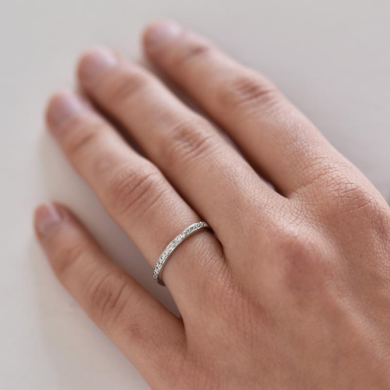 Eternity prsteň s lab-grown diamantmi a pánsky komfortný prsteň Lulit 101943