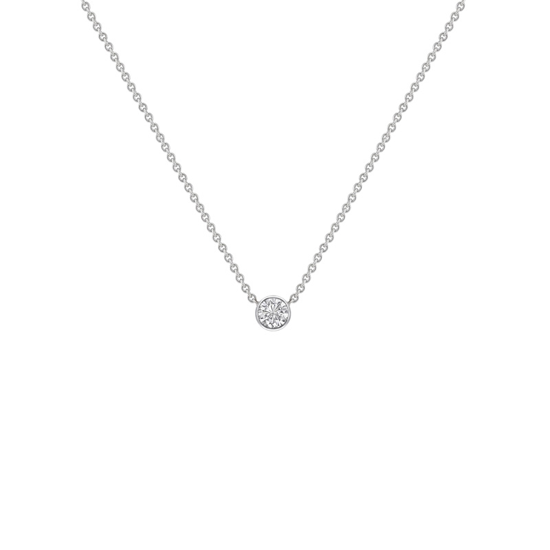 Strieborný minimalistický náhrdelník s diamantom Vieny