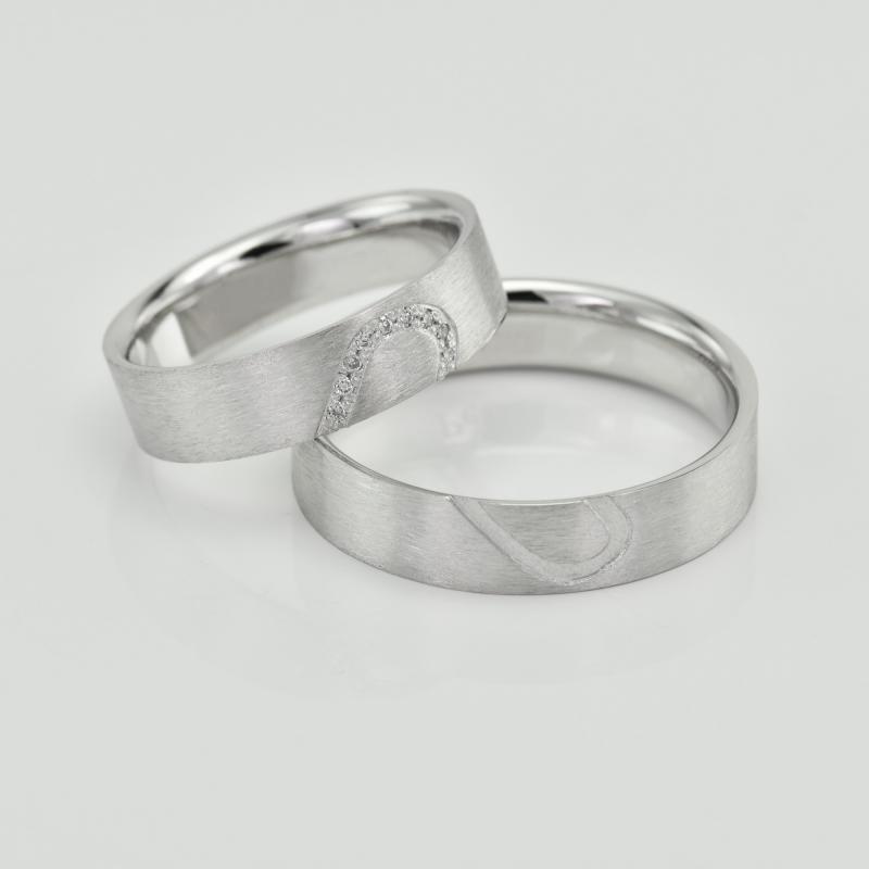 Zlaté svadobné prstene s diamantmi Faye 103963