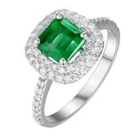 Diamantový prsteň so smaragdom Amfitrita