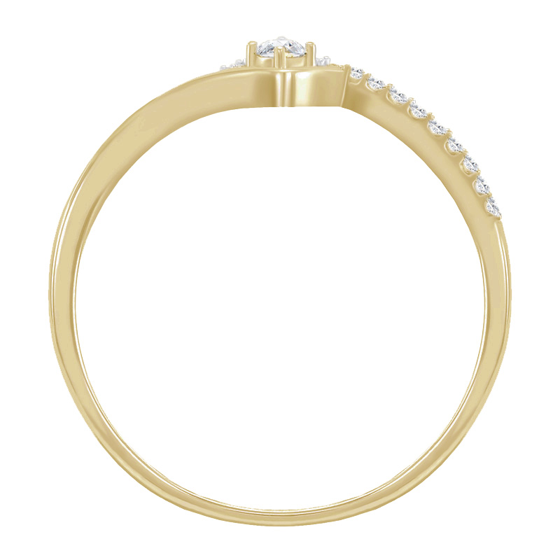 Strieborný romantický prsteň s lab-grown diamantmi Huber 104553