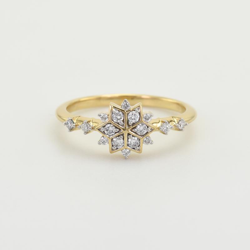 Strieborný prsteň s lab-grown diamantovou hviezdou Macias 104713