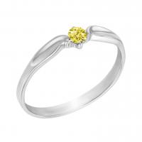 Zásnubný prsteň so žltým diamantom Yelly