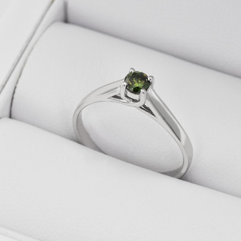 Prsteň so zeleným diamantom Karni 10633