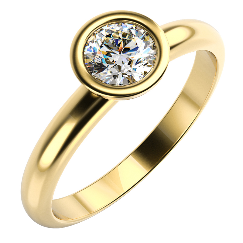 Prsteň zo žltého zlata 10823