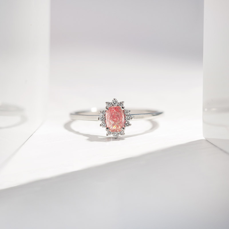 Zásnubný prsteň s 0.34ct IGI certifikovaným ružovým lab-grown diamantom Neve 111343