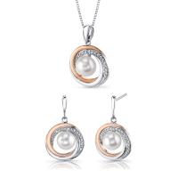 Strieborná kolekcia perlových šperkov Lucinda